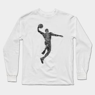 Basketball dunk black and white Long Sleeve T-Shirt